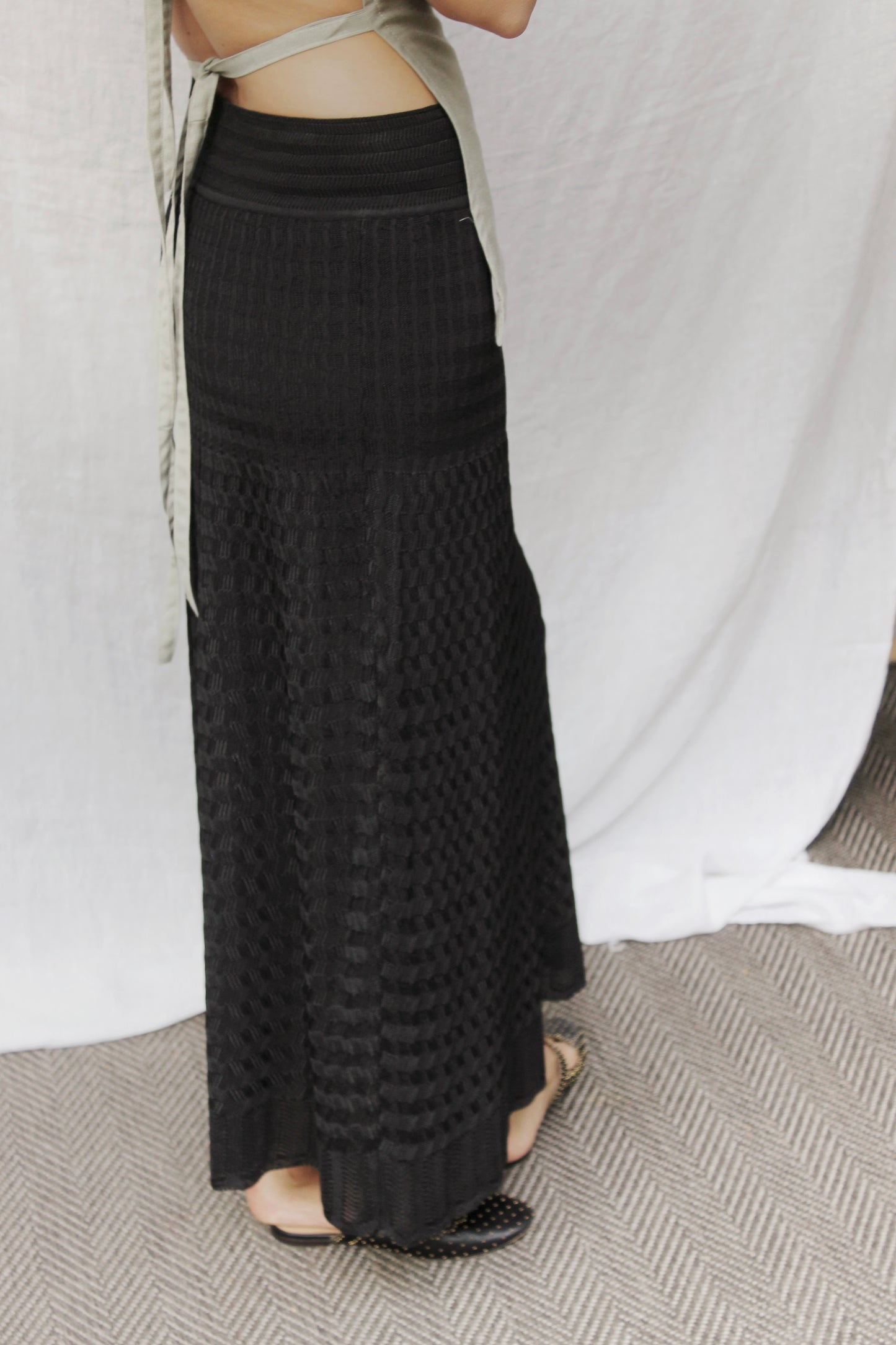 Atos Lombardini knitted maxi skirt