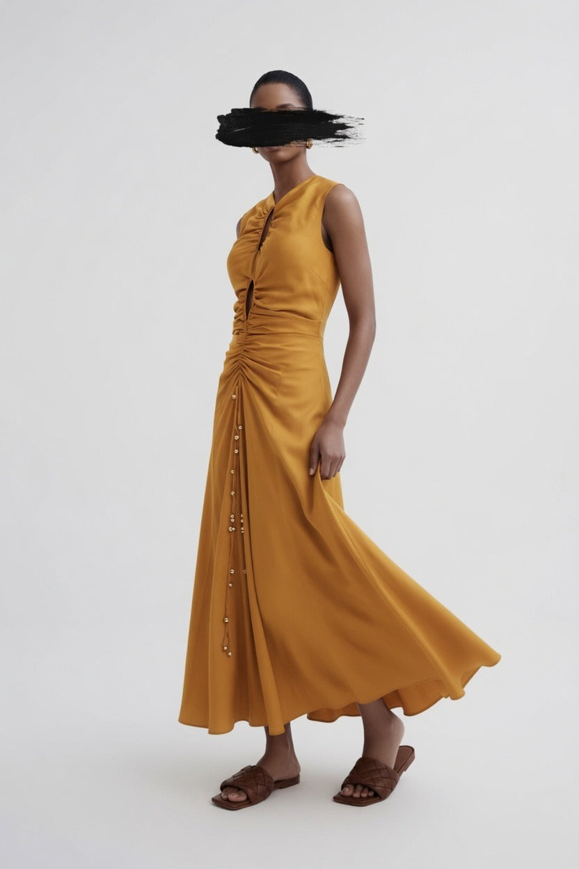 Altuzarra Ruched Cut-Out Dress