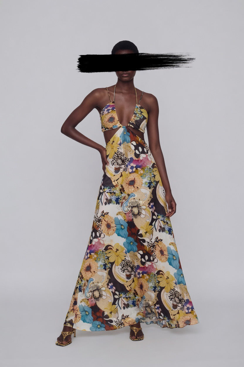 Alexis Cut-Out Floral Dress