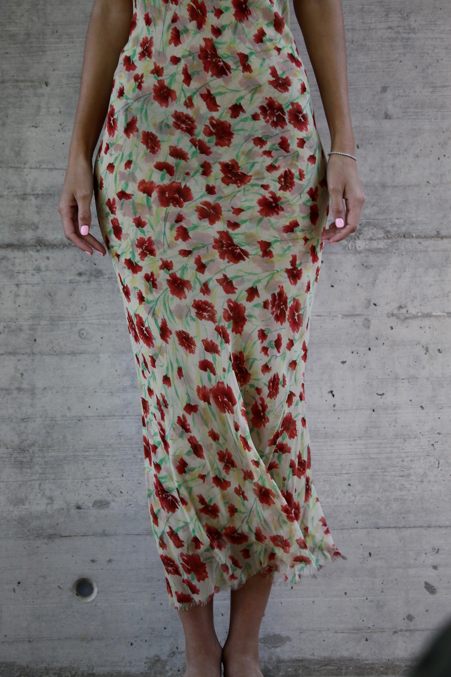 Cortana floral silk maxi dress