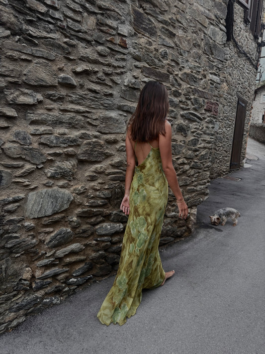 Floral vintage maxi dress