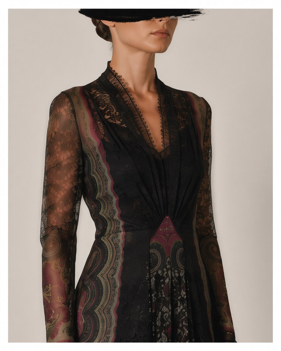 Etro Silk & Lace Dress
