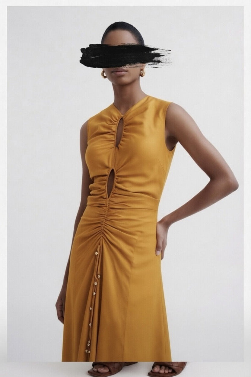 Altuzarra Ruched Cut-Out Dress