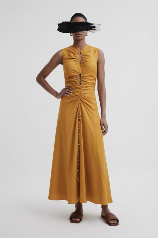 Altuzarra Ruched Cut-Out Dress