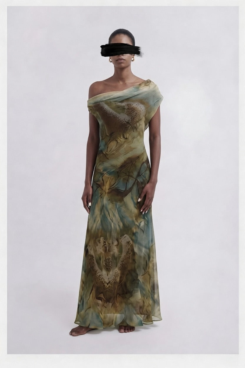 René Dhery's Printed Silk Dress