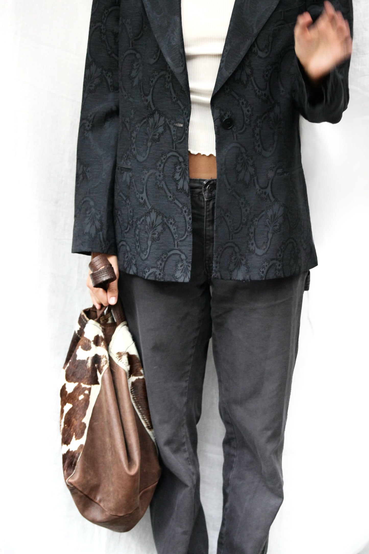 Jacquard vintage blazer