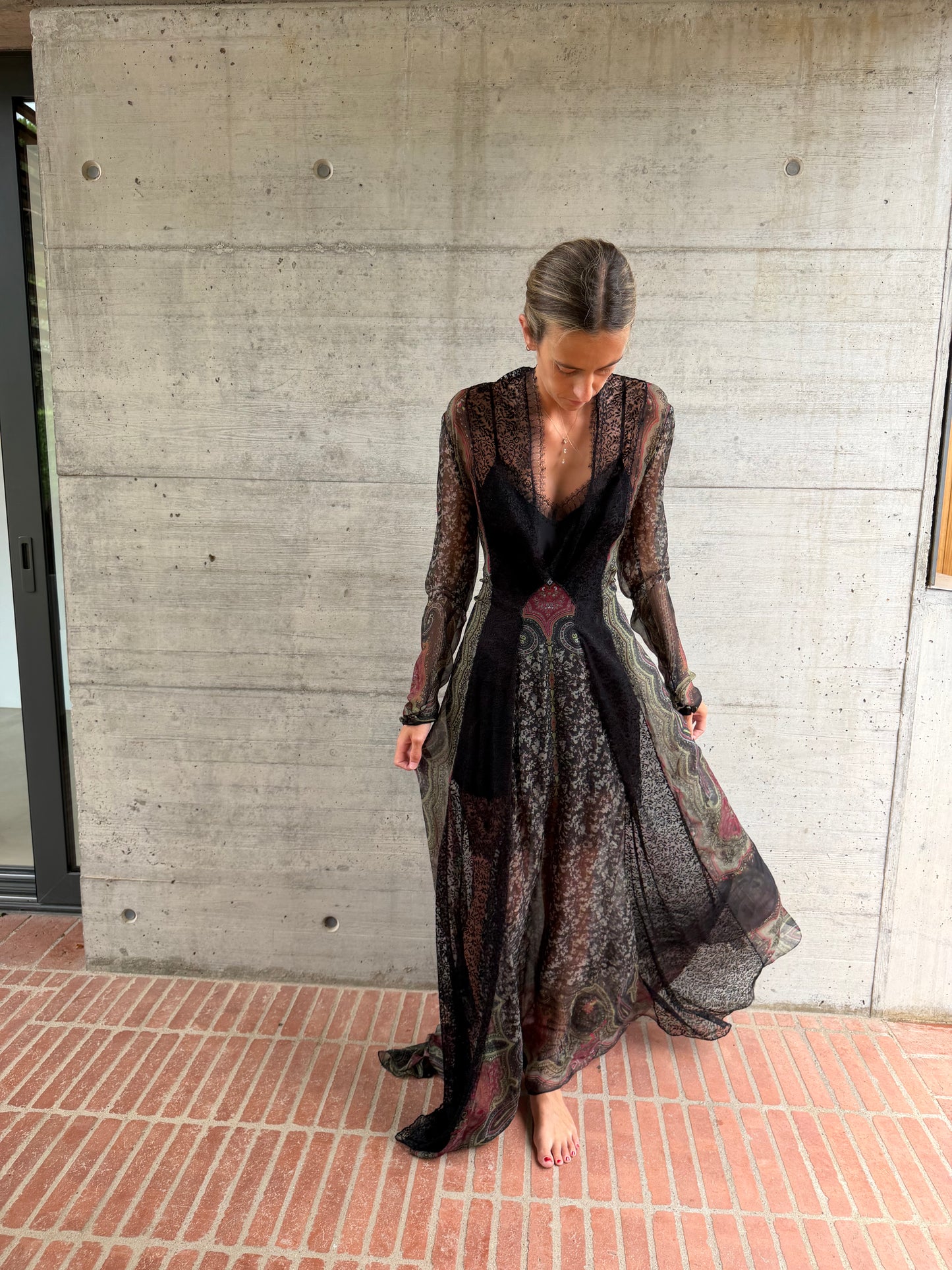 Etro Silk & Lace Dress