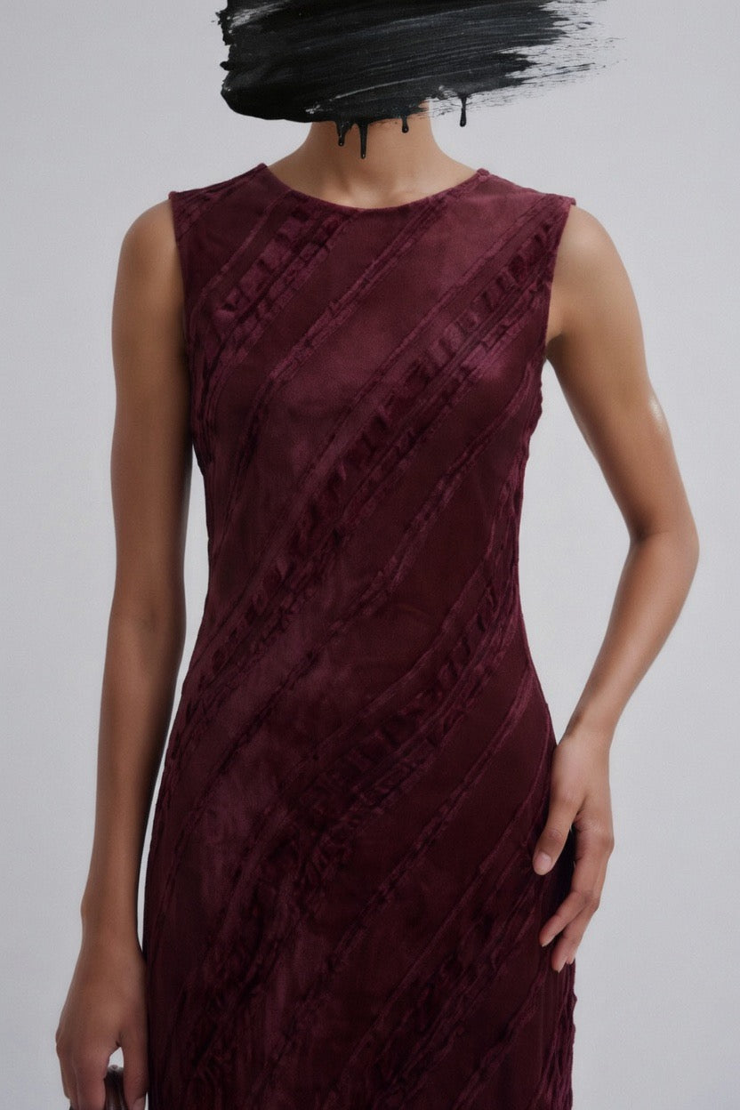 Ghost Burgundy Maxi Dress