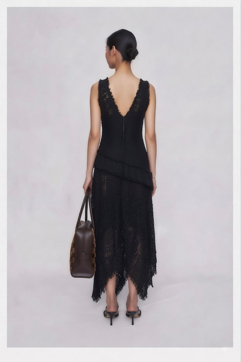 Proenza Schouler Asymmetric Black Dress