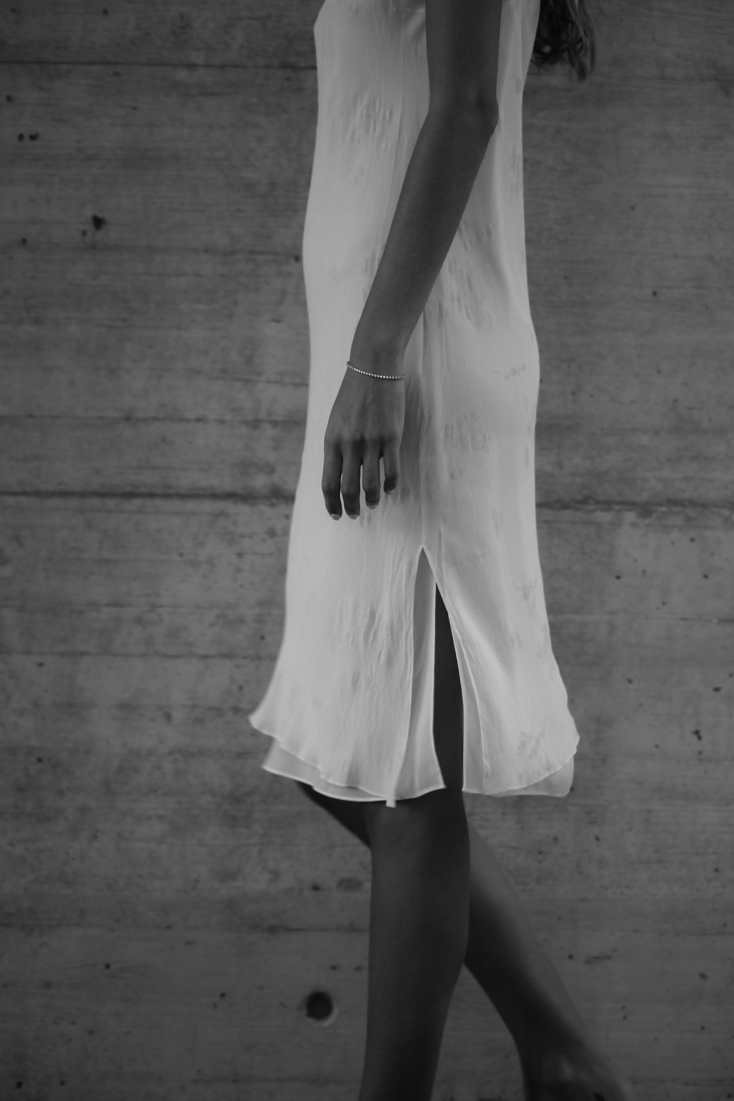 DKNY silk midi slip dress