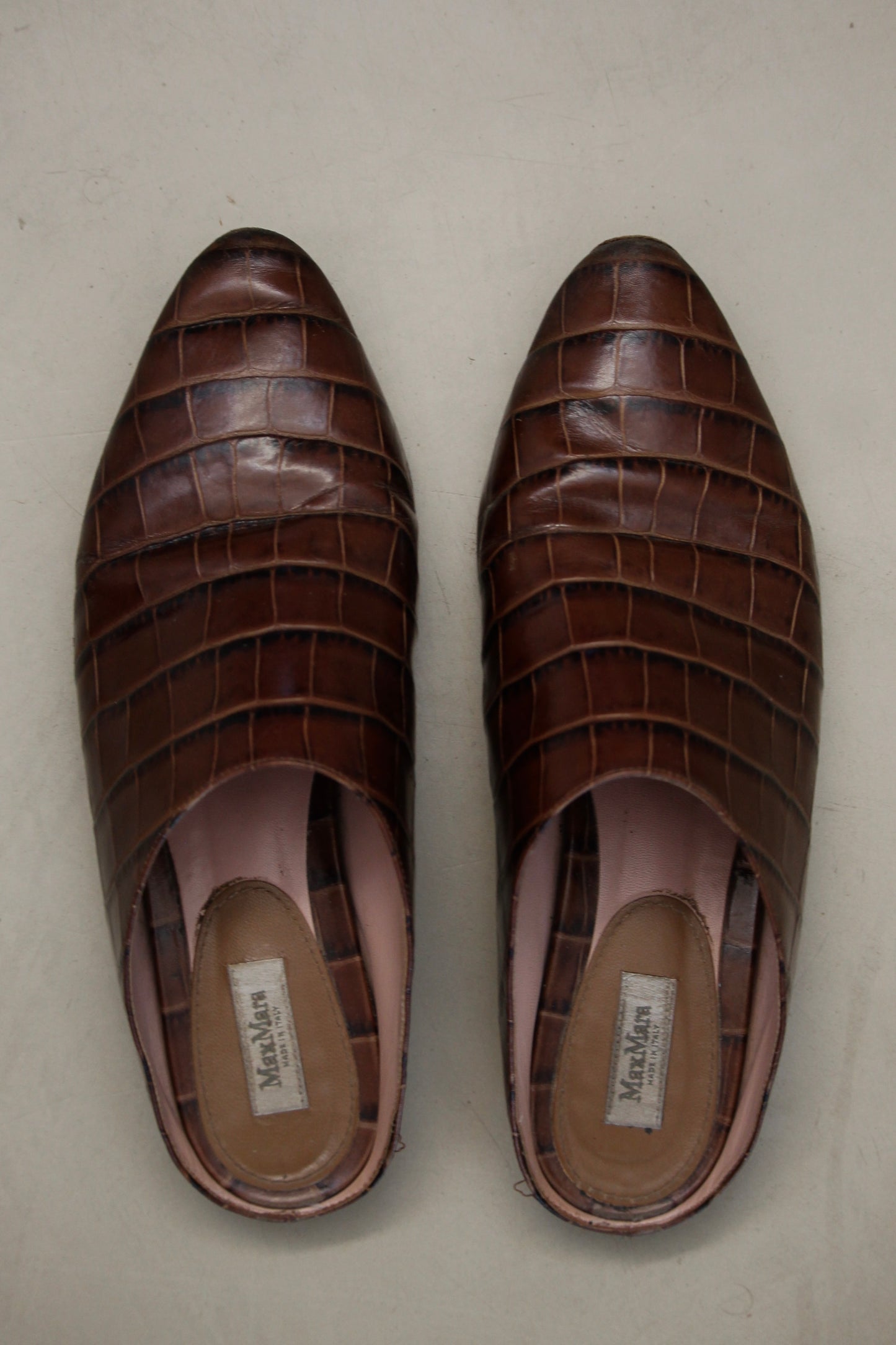 Max Mara leather mules