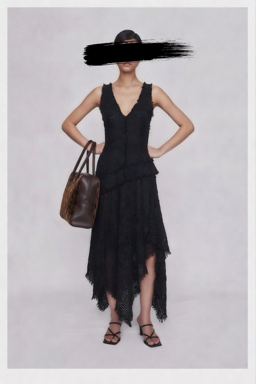 Proenza Schouler Asymmetric Black Dress