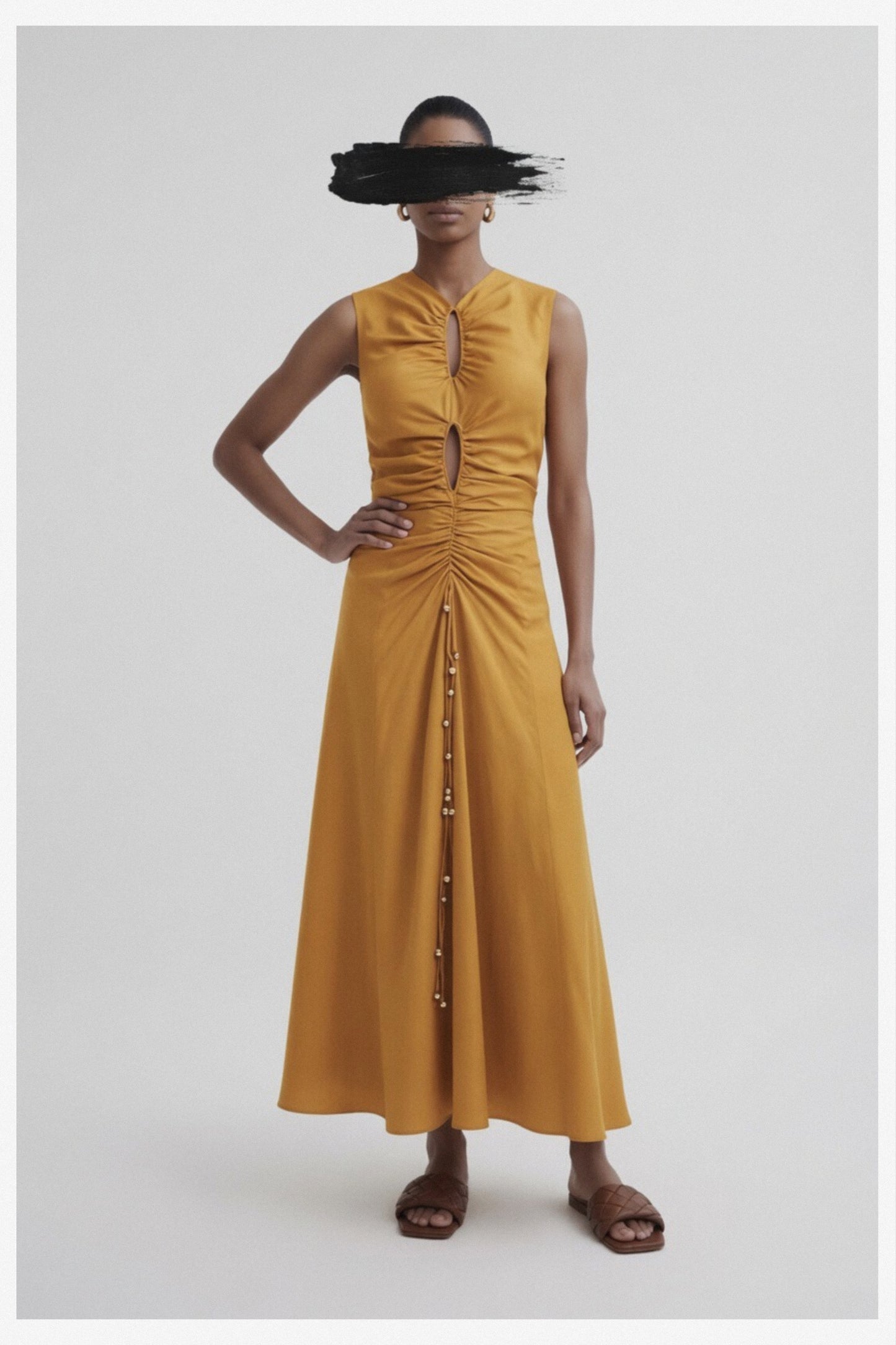 Altuzarra Ruched Cut-Out Dress