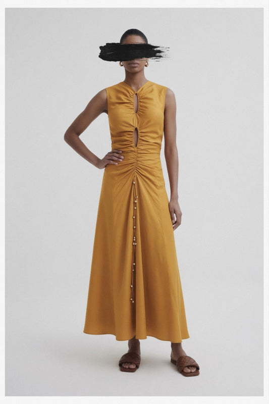 Altuzarra Ruched Cut-Out Dress
