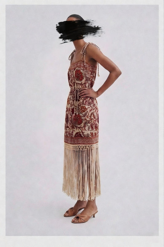 Zimmermann Fringed Floral Dress