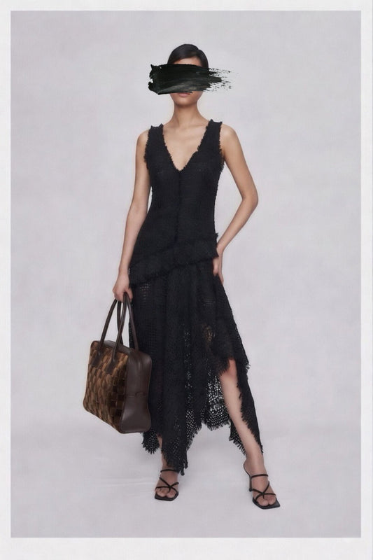 Proenza Schouler Asymmetric Black Dress