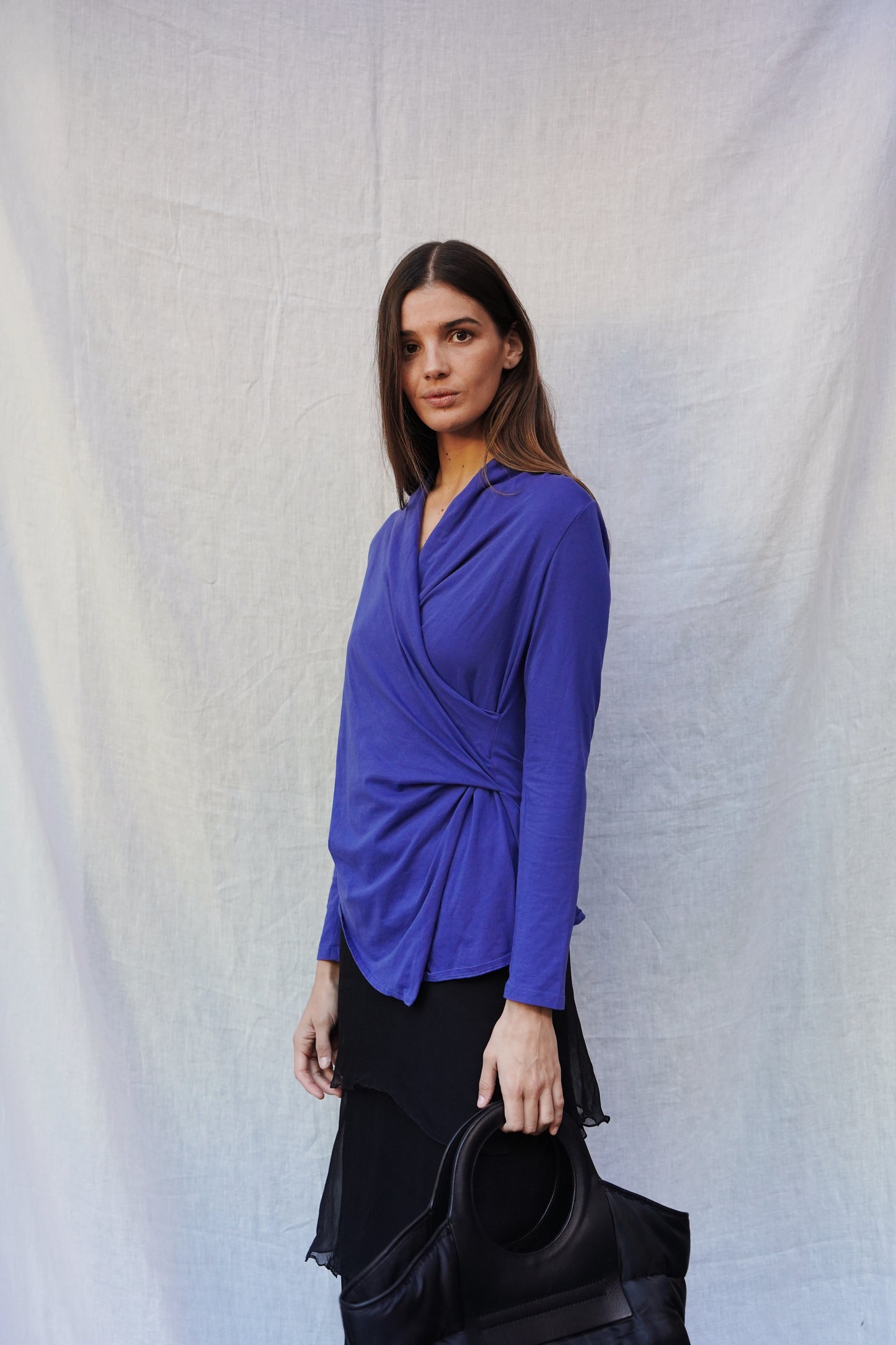 Adolfo Dominguez draped shirt