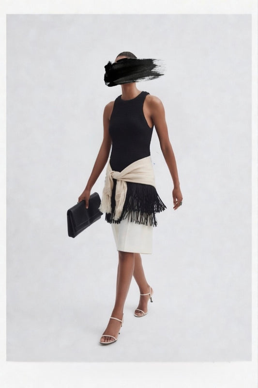 Fringed Knitted Top / Mini Dress